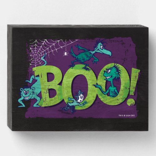 Dr Seuss  BOO Halloween Graphic Wooden Box Sign