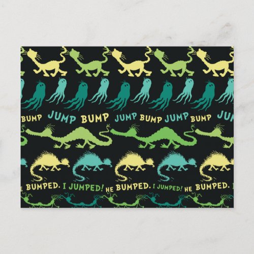 Dr Seuss  Bump Jump Hallowen Pattern Postcard