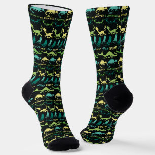 Dr. Seuss "Bump Jump" Hallowen Pattern Socks