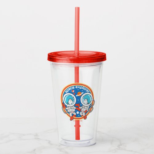 Dr Seuss  Cadet One Cadet Two Space Explorer Acrylic Tumbler