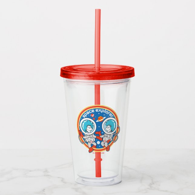 Dr. Seuss | Cadet One Cadet Two Space Explorer Acrylic Tumbler (Front)