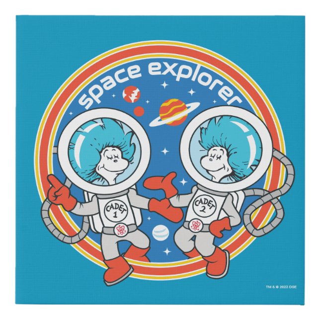 Dr. Seuss | Cadet One Cadet Two Space Explorer Faux Canvas Print (Front)