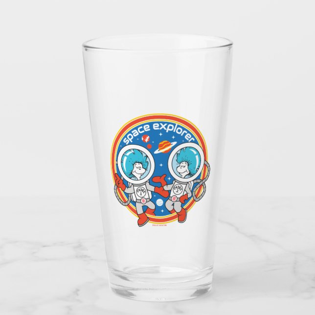 Dr. Seuss | Cadet One Cadet Two Space Explorer Glass (Front)