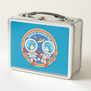 Dr. Seuss Cadet One Cadet Two Space Explorer Metal Lunch Box