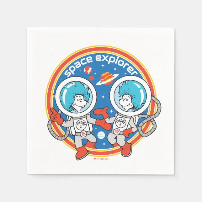 Dr. Seuss | Cadet One Cadet Two Space Explorer Napkins (Front)