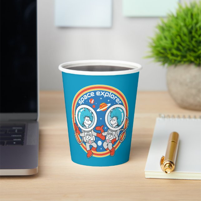 Dr. Seuss | Cadet One Cadet Two Space Explorer Paper Cups (Insitu)