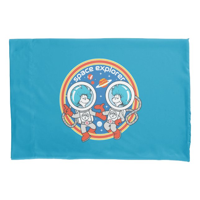 Dr. Seuss | Cadet One Cadet Two Space Explorer Pillow Case (Front)