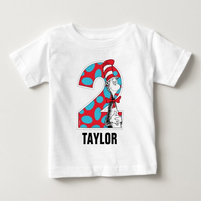 Dr. Seuss | Cat in the Hat 2nd Birthday Baby T-Shirt (Front)