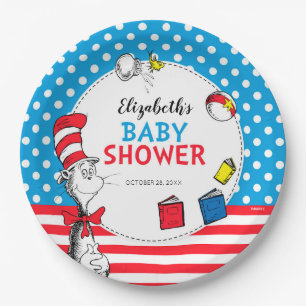 Dr. Seuss - Cat in the Hat Baby Shower Paper Plates