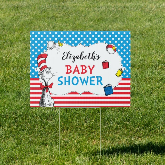 Dr. Seuss - Cat in the Hat Baby Shower Sign (Insitu)