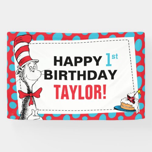 Dr Seuss  Cat in the Hat Birthday Banner