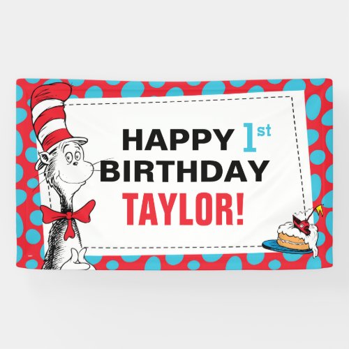 Dr Seuss  Cat in the Hat Birthday Banner