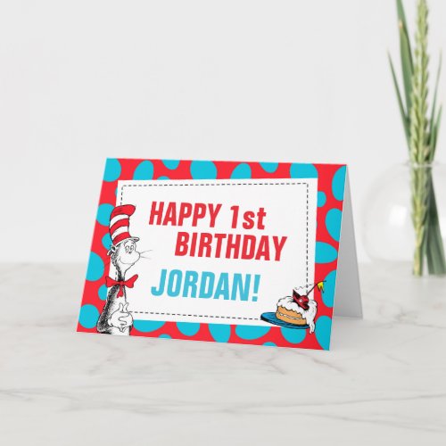 Dr Seuss  Cat in the Hat Birthday Card