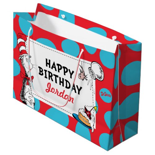 Dr Seuss Cat in the Hat Birthday Large Gift Bag