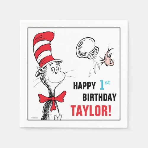 Dr Seuss  Cat in the Hat Birthday Napkins