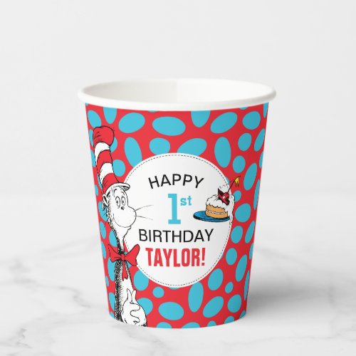 Dr Seuss  Cat in the Hat Birthday Paper Cups
