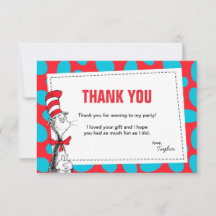 Dr. Seuss | Cat in the Hat Birthday Thank You
