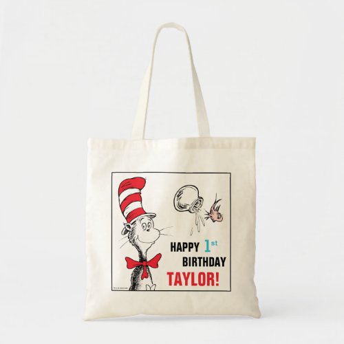 Dr Seuss  Cat in the Hat Birthday Tote Bag