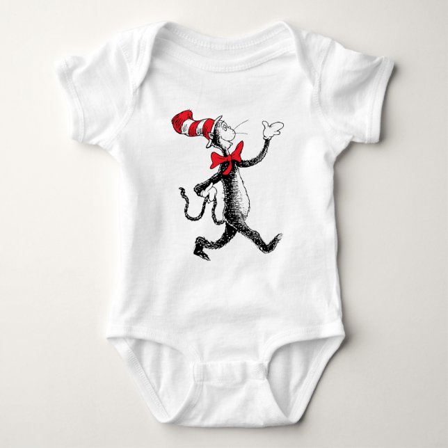 Dr. Seuss | Cat in the Hat Cat Walk Baby Bodysuit (Front)