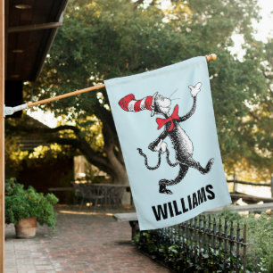 Dr. Seuss Cat in the Hat Cat Walk House Flag