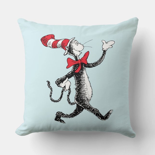Dr. Seuss | Cat in the Hat Cat Walk Throw Pillow (Front)