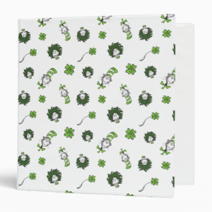 Dr. Seuss   Cat in the Hat Clover Pattern 3 Ring Binder