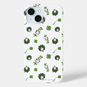 Dr. Seuss Cat in the Hat Clover Pattern iPhone 15 Case