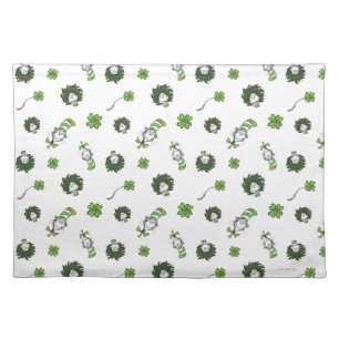 Dr. Seuss Cat in the Hat Clover Pattern Cloth Placemat