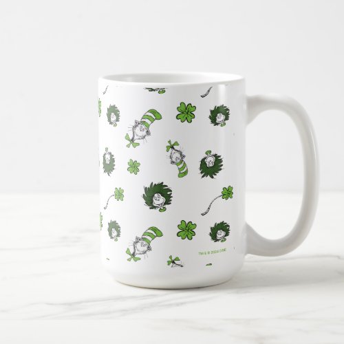 Dr Seuss  Cat in the Hat Clover Pattern Coffee Mug
