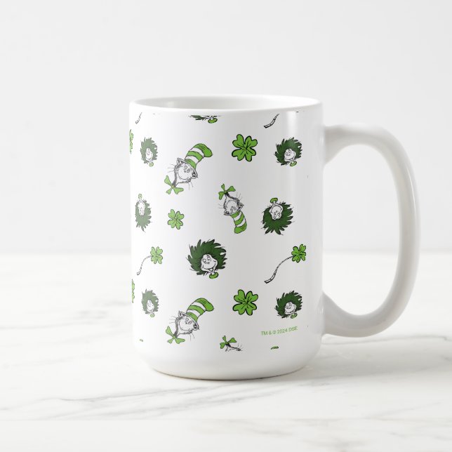 Dr. Seuss | Cat in the Hat Clover Pattern Coffee Mug (Right)