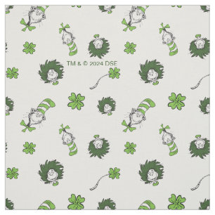 Dr. Seuss   Cat in the Hat Clover Pattern Fabric