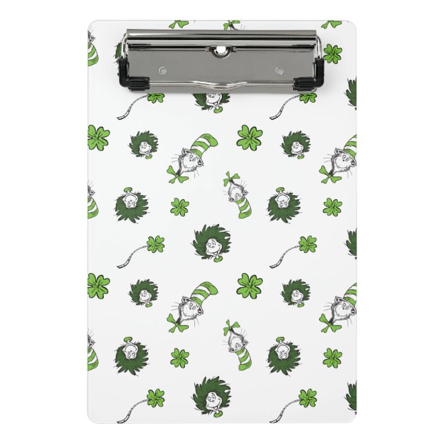 Dr. Seuss | Cat in the Hat Clover Pattern Mini Clipboard (Front)