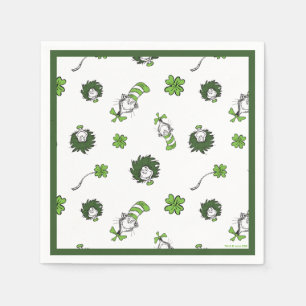 Dr. Seuss Cat in the Hat Clover Pattern Napkins