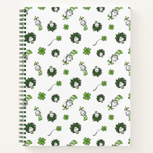 Dr Seuss  Cat in the Hat Clover Pattern Notebook