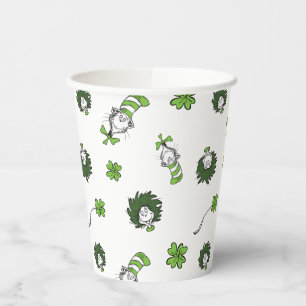 Dr. Seuss Cat in the Hat Clover Pattern Paper Cups