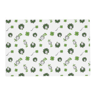 Dr. Seuss Cat in the Hat Clover Pattern Placemat