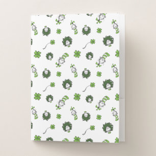 Dr. Seuss Cat in the Hat Clover Pattern Pocket Folder