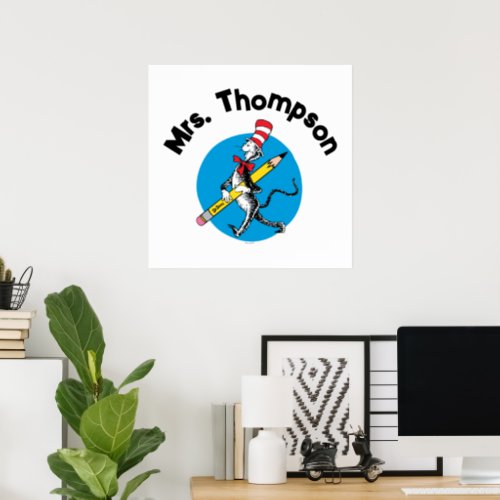 Dr Seuss  Cat in the Hat Custom Name Poster