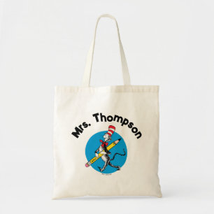 Dr. Seuss Cat in the Hat Custom Name Tote Bag