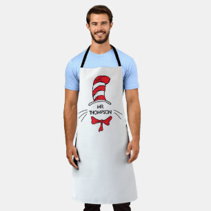 Dr. Seuss Cat in the Hat Custom Teacher Name Apron