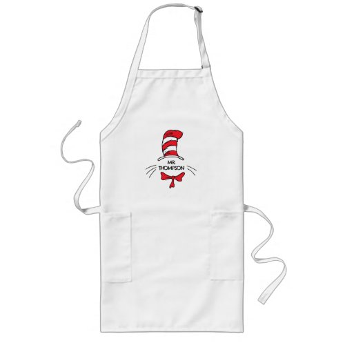 Dr Seuss  Cat in the Hat Custom Teacher Name Long Apron