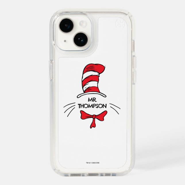 Dr. Seuss | Cat in the Hat Custom Teacher Name Speck iPhone Case (Front)
