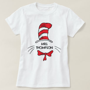 Dr. Seuss Cat in the Hat Custom Teacher Name T-Shirt
