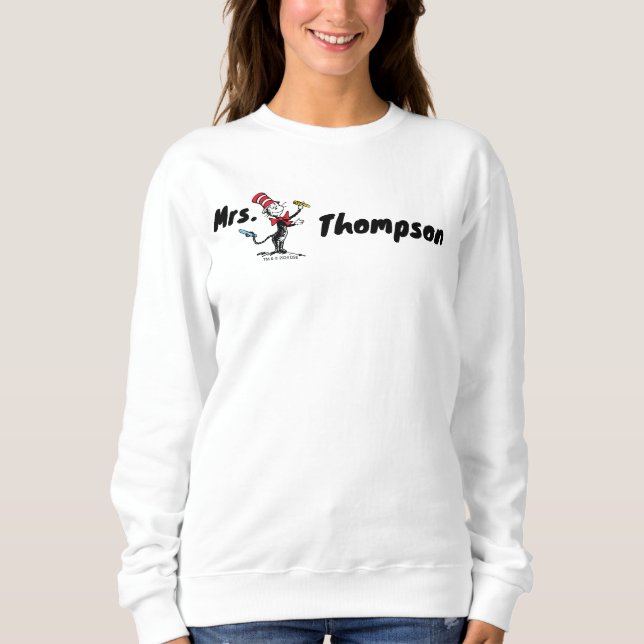 Dr. Seuss | Cat in the Hat Drawn Name Sweatshirt (Front)