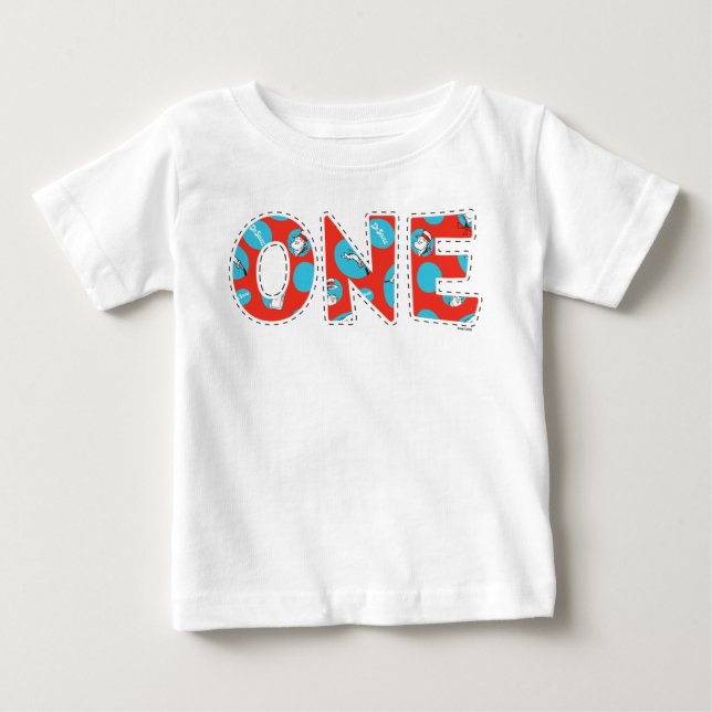 Dr. Seuss | Cat in the Hat First Birthday Baby T-Shirt (Front)