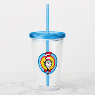 Dr. Seuss Cat in the Hat Head Graphic Acrylic Tumbler