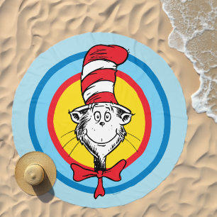 Dr. Seuss Cat in the Hat Head Graphic Beach Towel