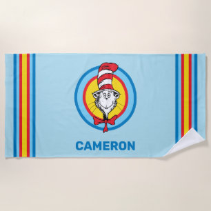 Dr. Seuss Cat in the Hat Head Graphic Beach Towel