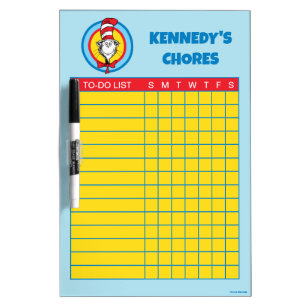 Dr. Seuss Cat in the Hat Head Graphic Dry Erase Board