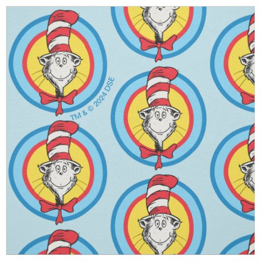 Dr. Seuss | Cat in the Hat Head Graphic Fabric